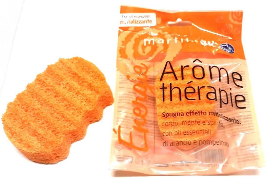 MARTINISPA -Aroma Therapie- Sinaasappel & Grapefruit Ergonomische Badspons