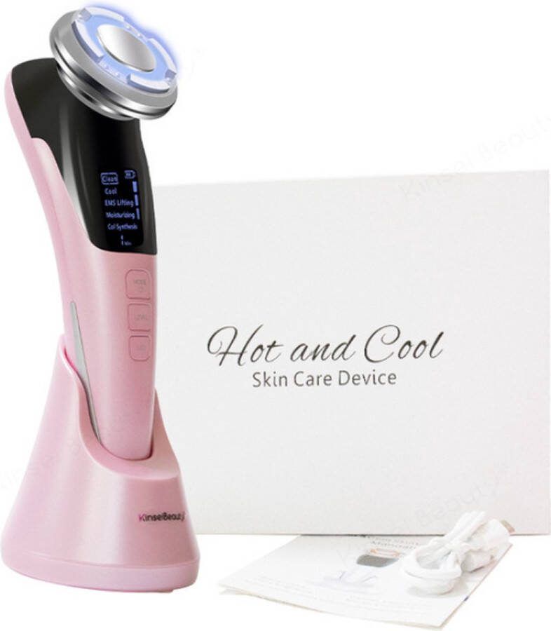 MartoSandro Premium Gezichtsreiniger Elektrisch Gezichtsmassage apparaat Facial massage Roos Led Lichttherapie Sonic Trillingen Rimpel Verwijderen Huidverstrakking Hot Cool Behandeling Huidverzorging Schoonheid Apparaat