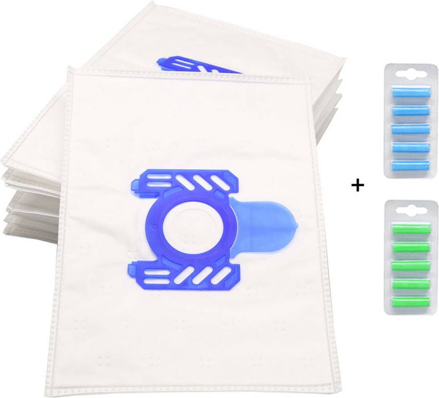 MartyPrint geschikt voor Electrolux GR28S stofzuigerzakken 10 stuks + 10 geurstaafjes +