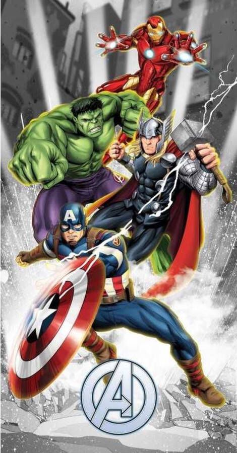 Marvel Avengers strandlaken 100% katoen Avengers handdoek 140 x 70 cm