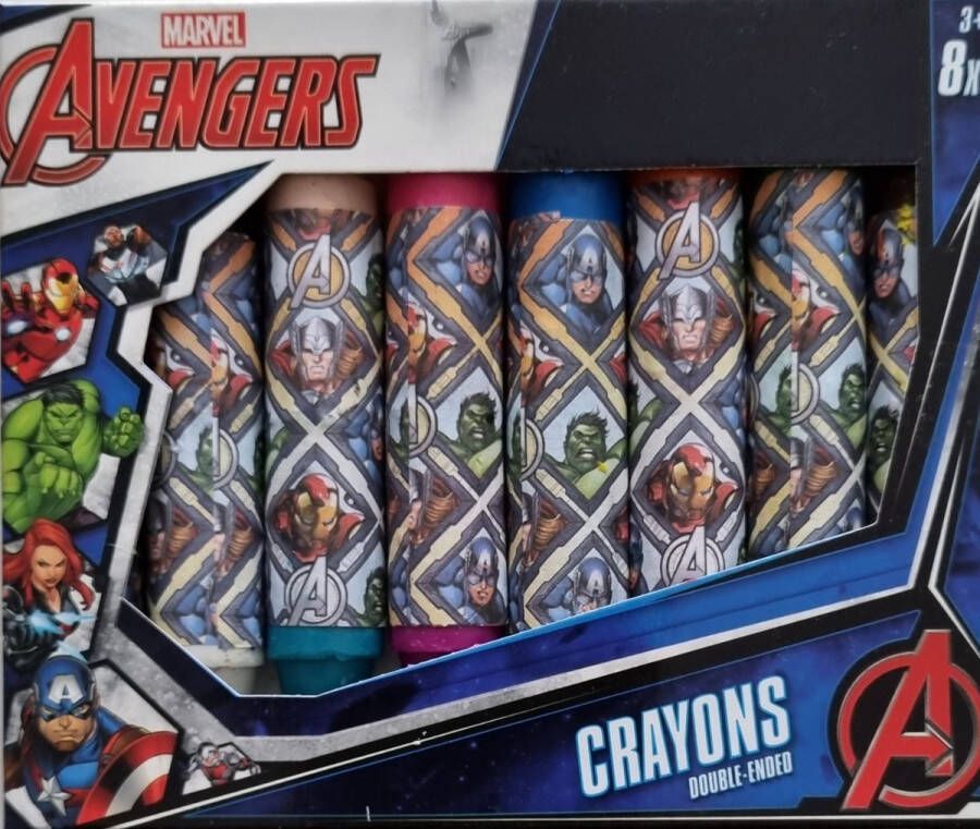 Marvel Avengers Waskrijtjes Multicolor Knutselen 8 Stuks