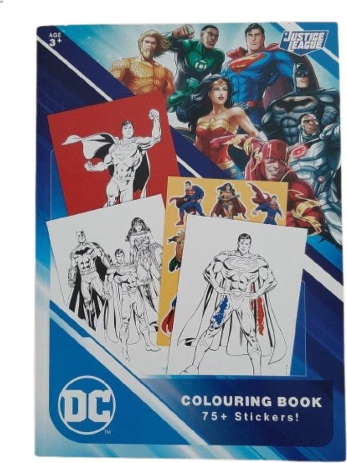 Marvel DC kleurboek 22 gedetailleerde kleurplaten 75 stickers