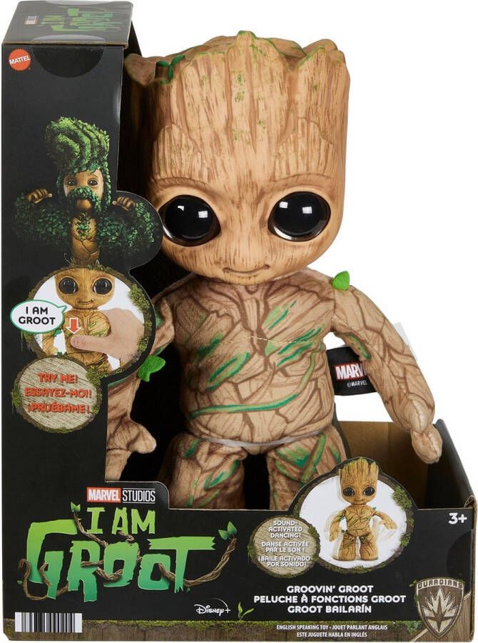 Mattel Knuffel met Geluid I am Groot. Lichten Bewegings