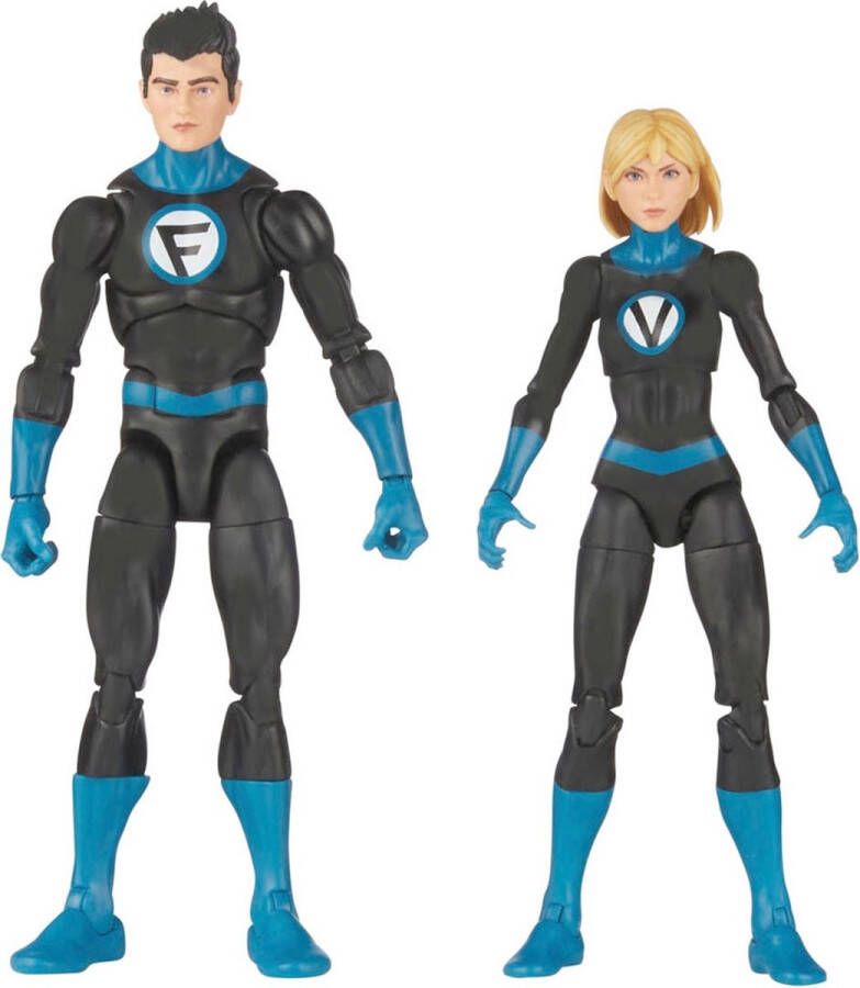 Marvel Hasbro Fantastic Four Actiefiguur Franklin Richards and Valeria Richards 15 cm Legends 2-Pack Multicolours