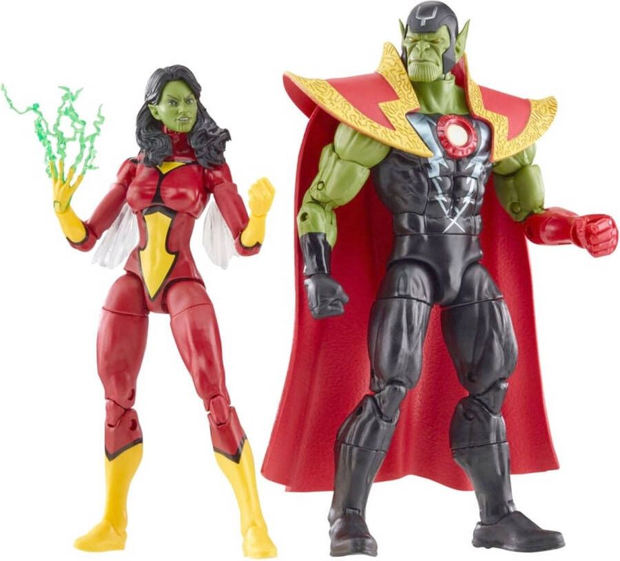 Marvel Hasbro The Avengers: Beyond Earth's Mightiest Legends Skrull Queen & Super-Skrull 15 cm Actiefiguur Multicolours