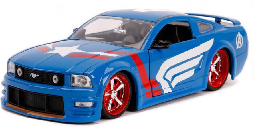 Hermie Jada Auto Marvel Captain America Ford Mustang Gt 1:24 Die-cast