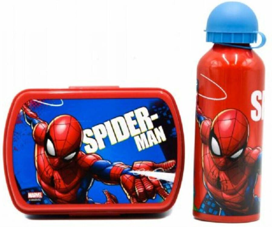 Marvel Schoolset Broodtrommel Met Drinkfles Spiderman