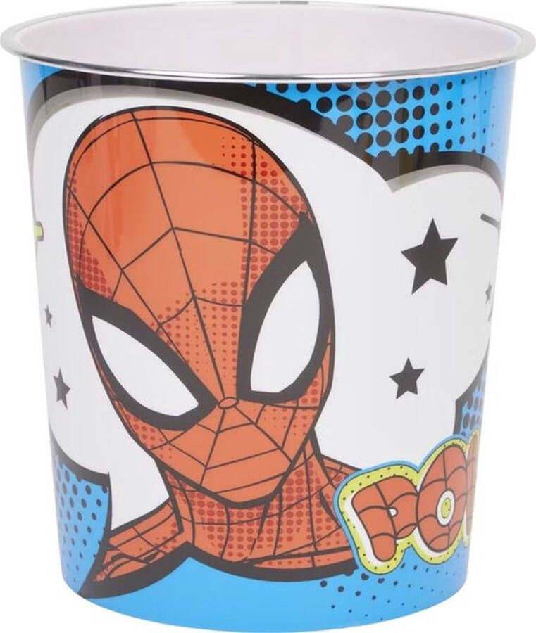 Marvel Spiderman prullenbak kunststof afvalemmer papierbak met Spiderman verrassing!