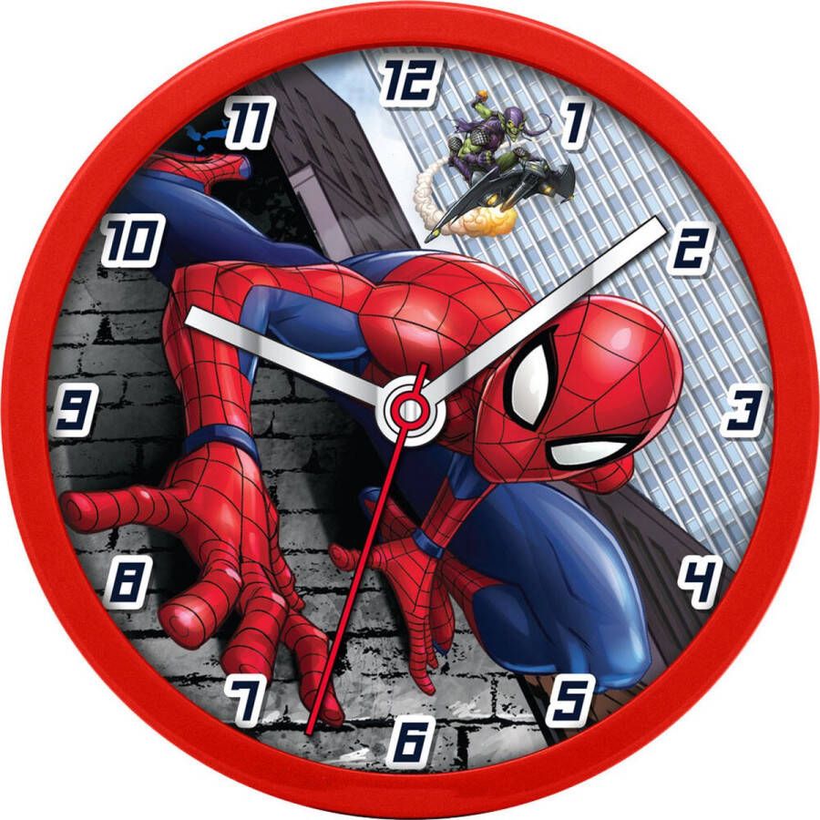 Marvel Spiderman Wandklok Muur Klok Spider-Man Kinderkamer