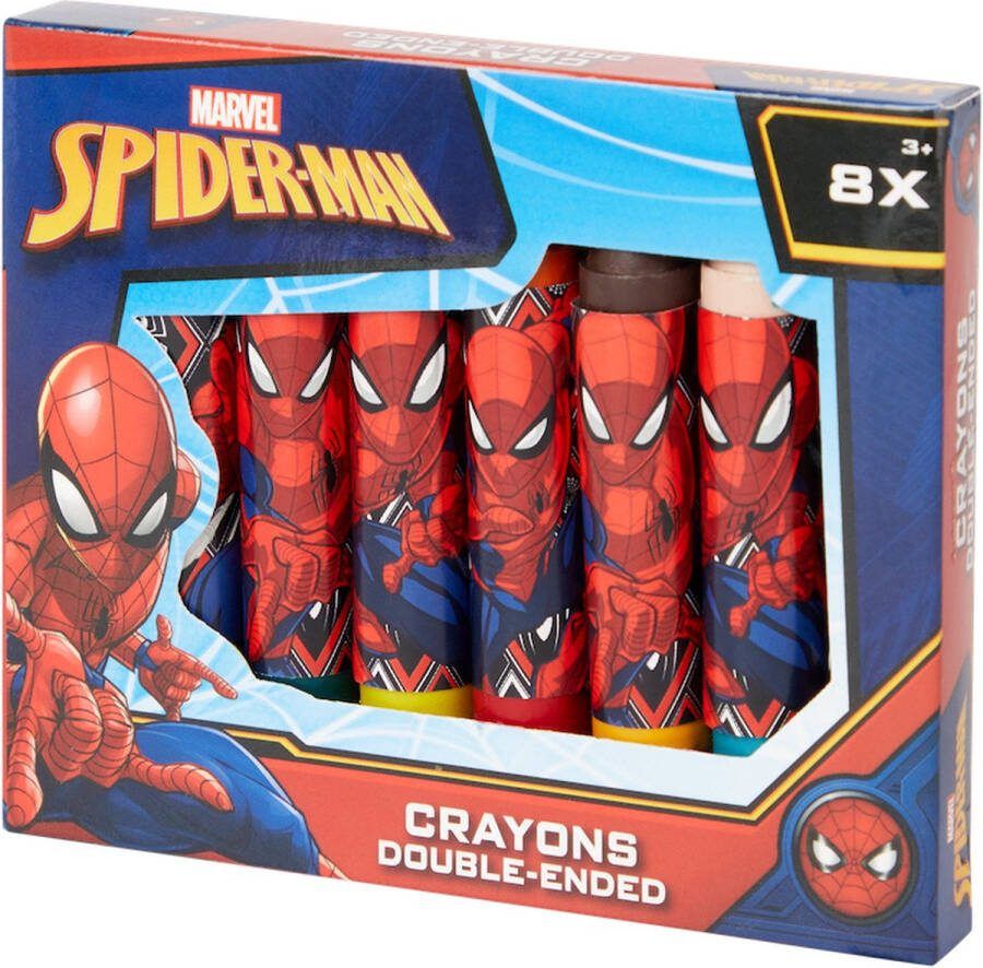 Marvel Spiderman Waskrijtjes Multicolor Kleuren Tekenen 8 Stuks