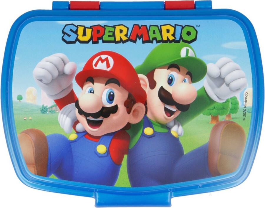 Nintendo Broodtrommel Super Mario Plastic Rood Blauw (17 x 5.6 x 13.3 cm)