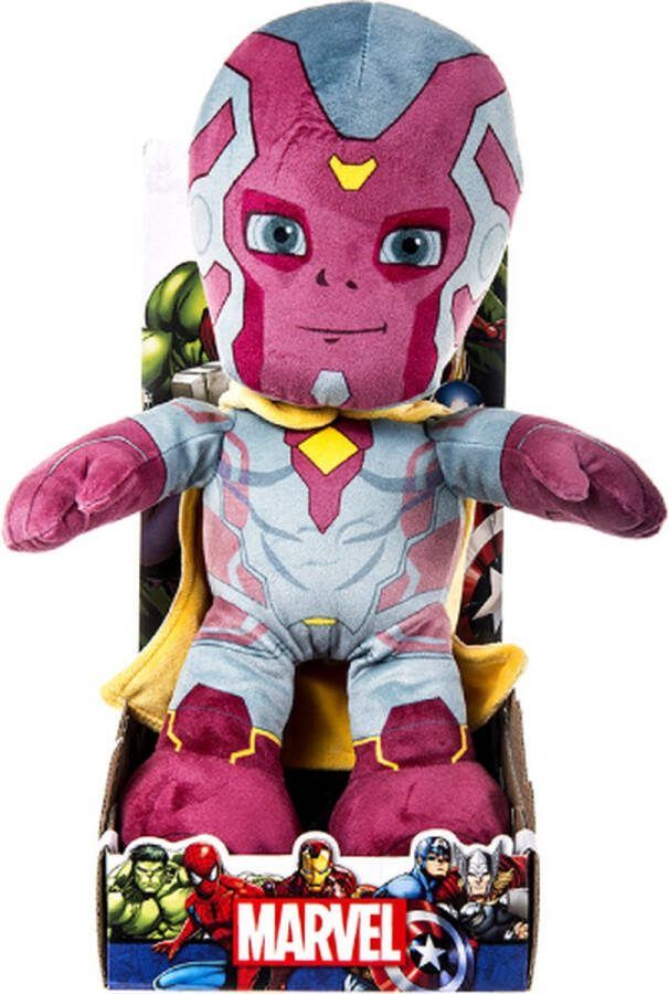 Marvel Vision Avengers Pluche Knuffel 30 cm {Speelgoed Knuffelpop voor Kinderen Jongens Meisjes Hulk Spiderman Iron Man Captain America Thor}