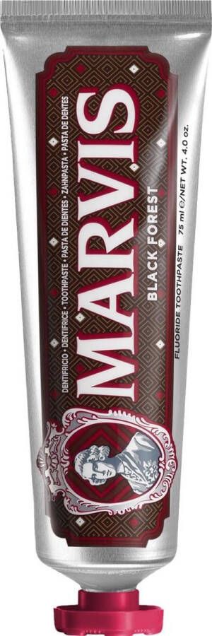 WAYS_ Marvis tandpasta Black Forest 75 ml zilver bordeaux