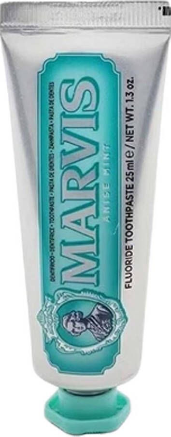 WAYS_ Marvis tandpasta Classic Strong Mint 25 ml zilver groen