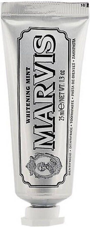 The Senses Marvis tandpasta Whitening Mint 25 ml zilver