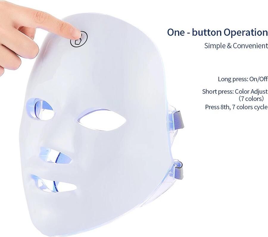 Mas sale Oplaadbare Facial Led Masker 7 Kleuren Led Photon Therapie Schoonheid Masker Huidverjonging Thuis Gezicht Lifting Whitening Schoonheid Apparaat