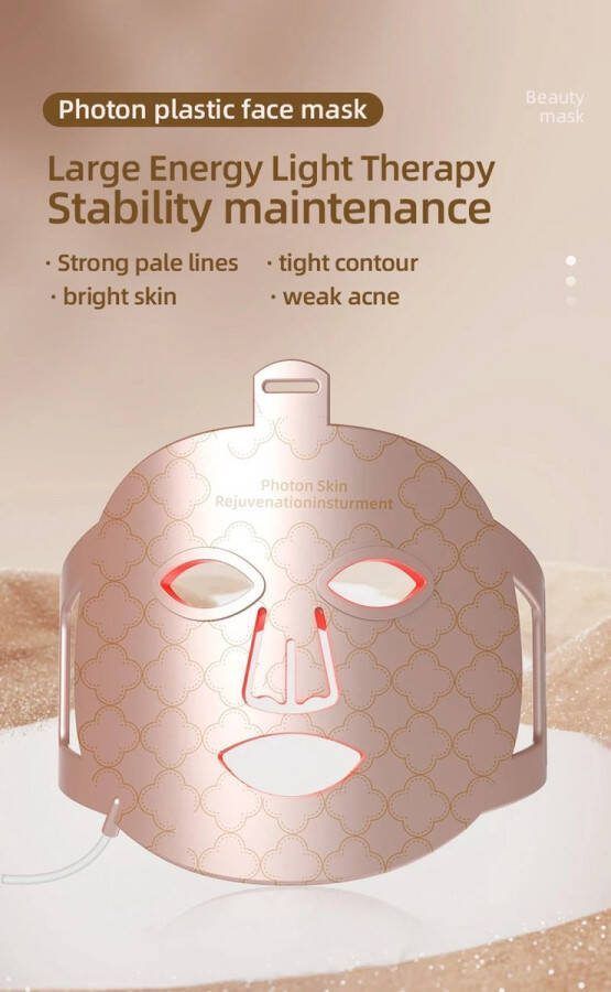 Mas sales 4 In 1 Rode Led Lichttherapie Infrarood Flexibel Zacht Masker Siliconen 4 Kleuren Led Therapie Anti Veroudering Geavanceerde Foton Masker Ipx7 Nieuw
