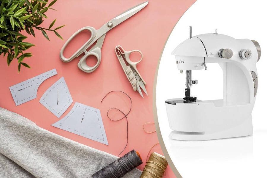 MASCOT ONLINE Umuzi Cleaning Mini Naaimachine Met Hand of Voet Bediening Werkt op Batterij en Stroom 670 gram