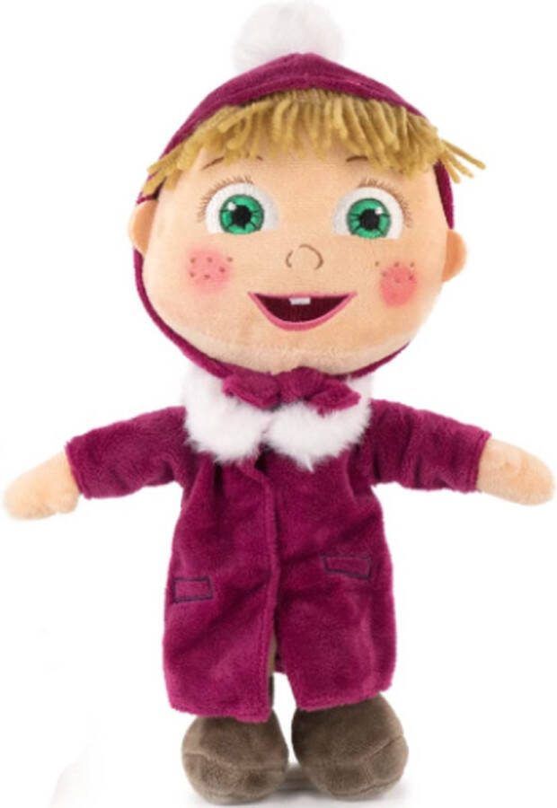 Masha en de Beer Masha met Muts Pluche Knuffel 32 cm {Masha and the Bear Plush Toy Speelgoed Knuffeldier Knuffelpop voor kinderen jongens meisjes}