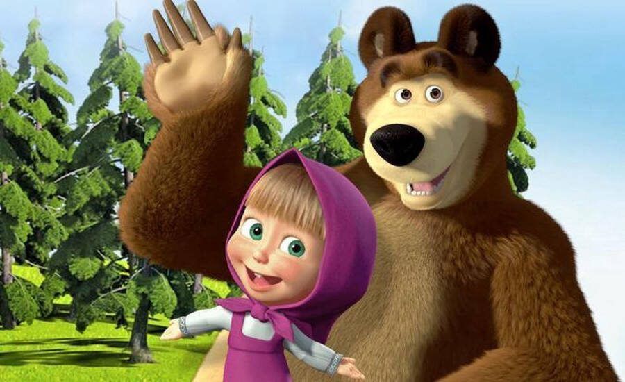 Masha en de Beer Masha Pluche Knuffel 27 cm {Masha and the Bear Plush Toy Speelgoed Knuffeldier Knuffelpop voor kinderen jongens meisjes}