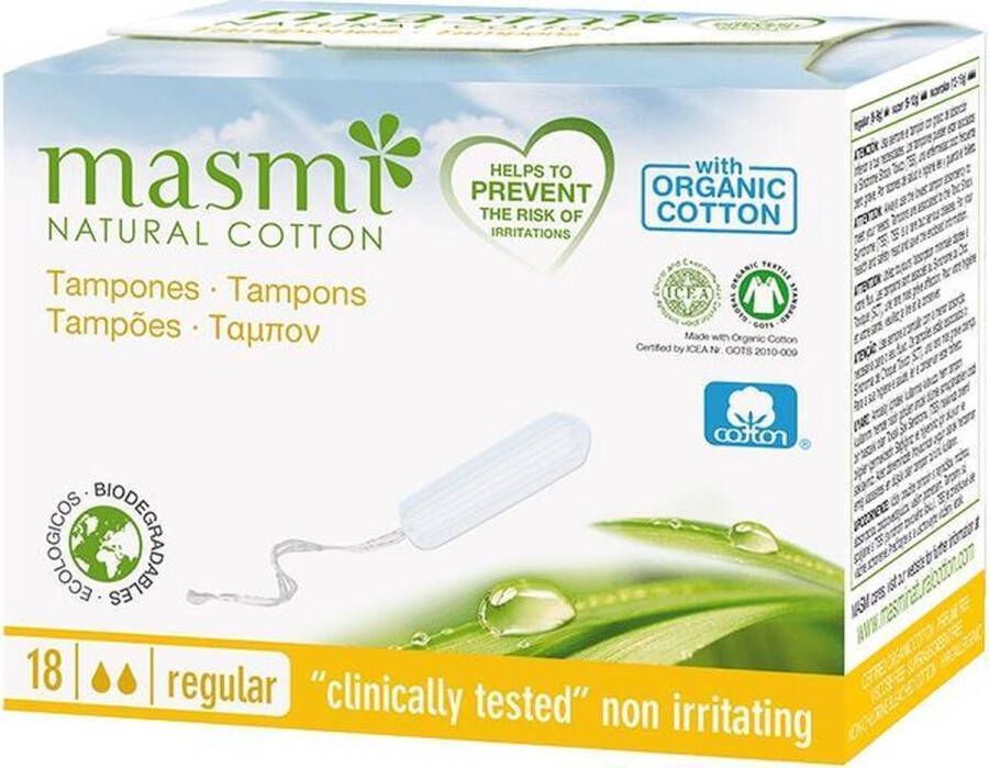 Masmi Tampons Biologische katoenen tampons Regular 18st