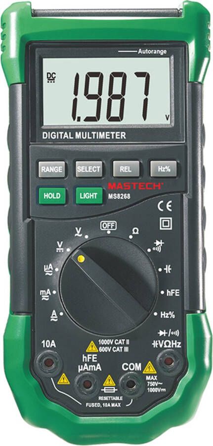 Mastech Auto Range Digital Multimeter MS8268 Alarm Auto-range AC DC 4000 Counts