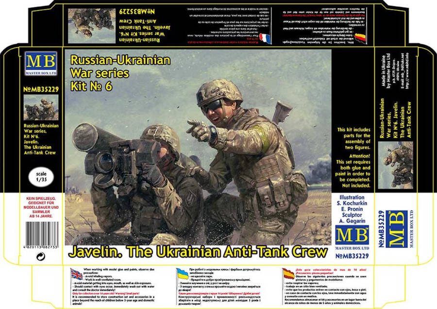 Master box 1:35 35229 Russian-Ukrainian War series kit No6 Saint Javeline 1 2022 Plastic Modelbouwpakket