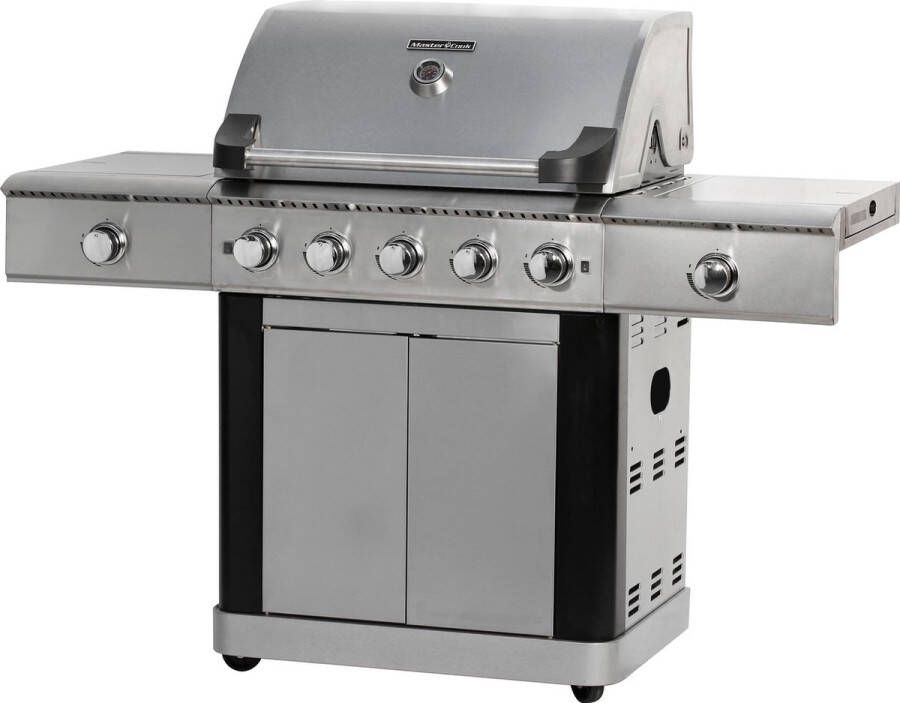 Master Cook Gasbarbecue en Grill 5 + 1 branders + 1 infrarood zijbrander Buitenkeuken Edelstaal BBQ
