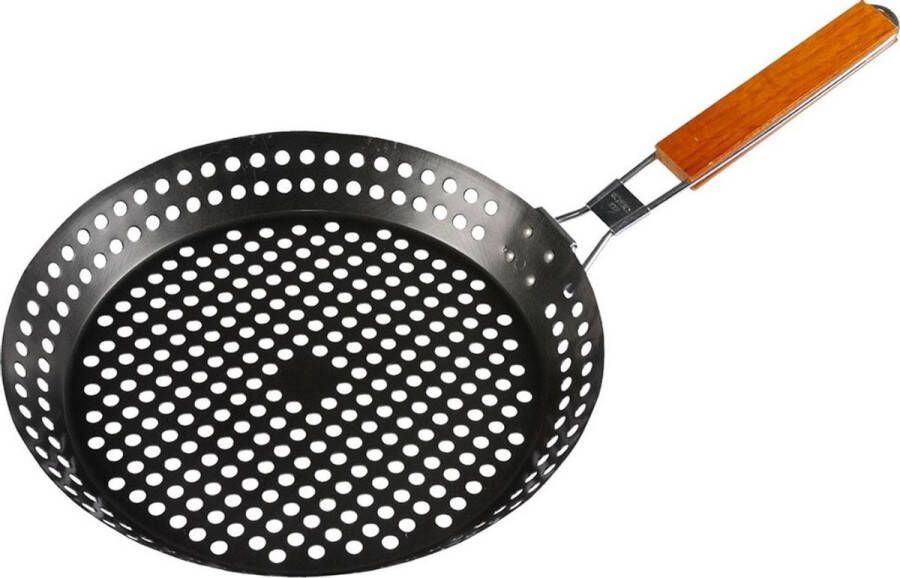 Master Part&Grill Grillpan voor vetvrij grillen Geperforeerde pan met antiaanbaklaag 30 cm diameter