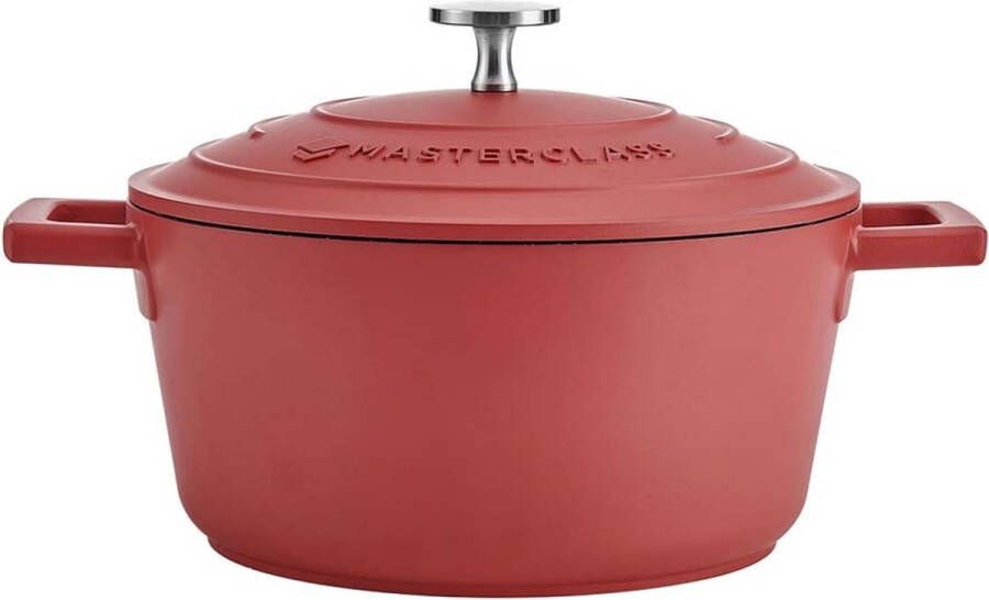 Masterclass Braadpan 20cm 2 5 L Rood Lichtgewicht Levenslange garantie Geschikt voor inductie