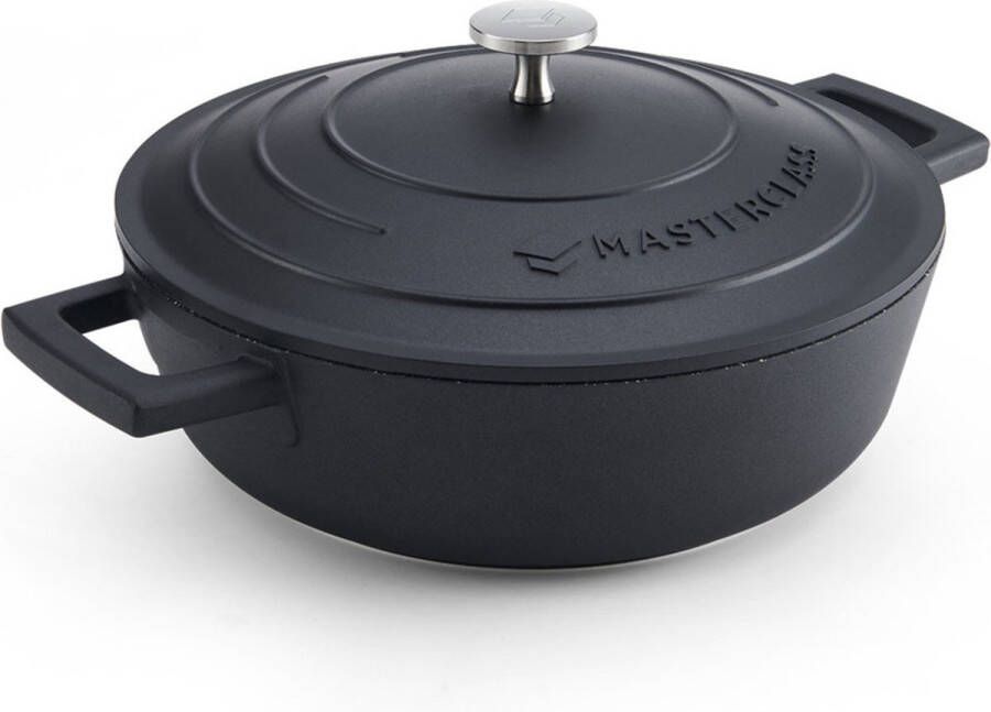 MasterClass gietaluminium braadpan (Ø24 cm) (1 5L) (lichtgewicht) zwart