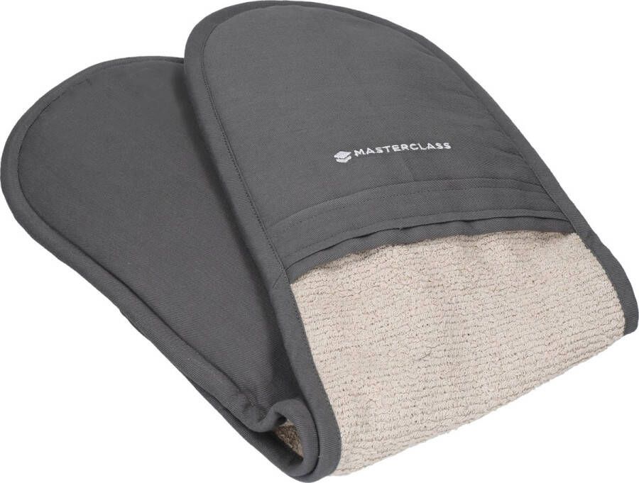 Masterclass Deluxe Professional Dubbele Ovenwant Grijs