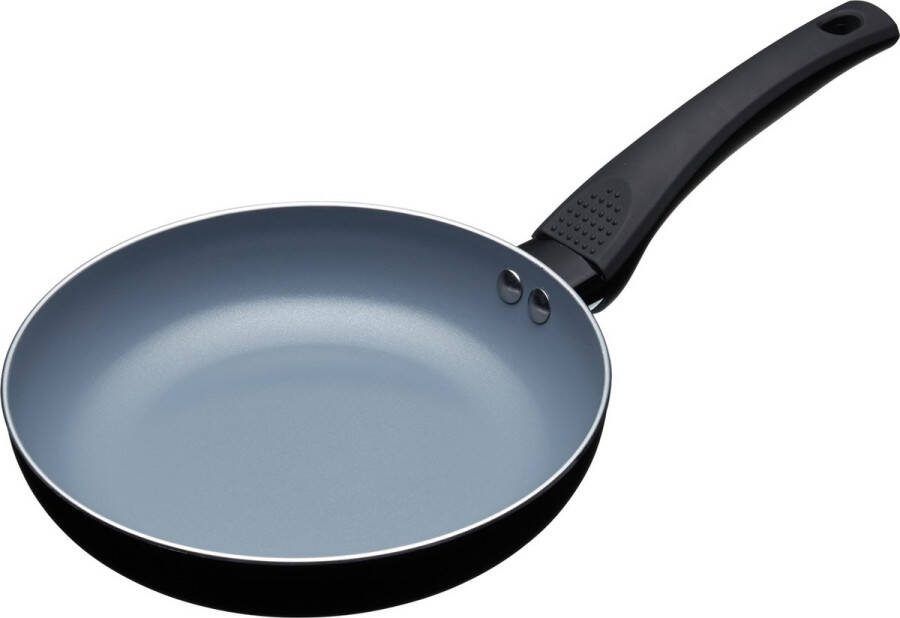 Masterclass Koekenpan 20 Cm Aluminium rvs Grijs zwart