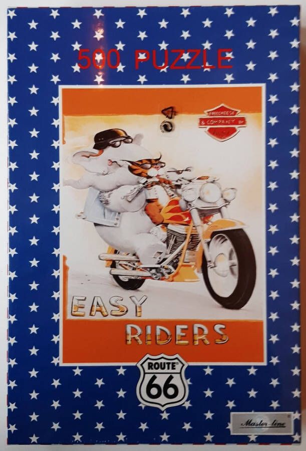 Masterline Route 66 Easy Rider Cartoon Puzzel 2 stuks