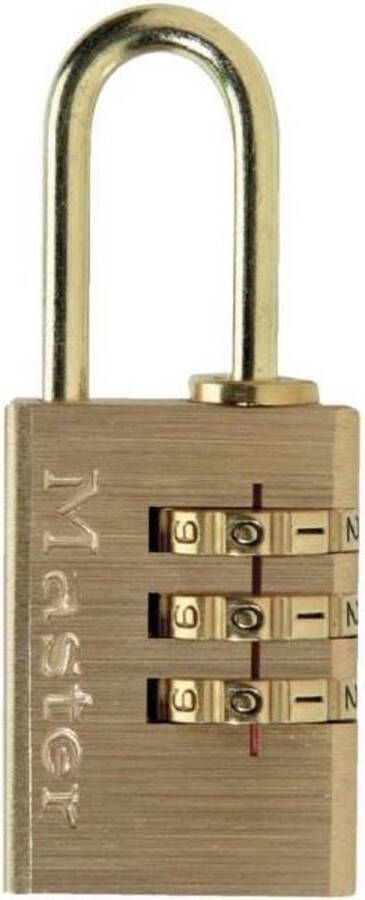 MasterLock hangslot 20 mm met combinatie van messing
