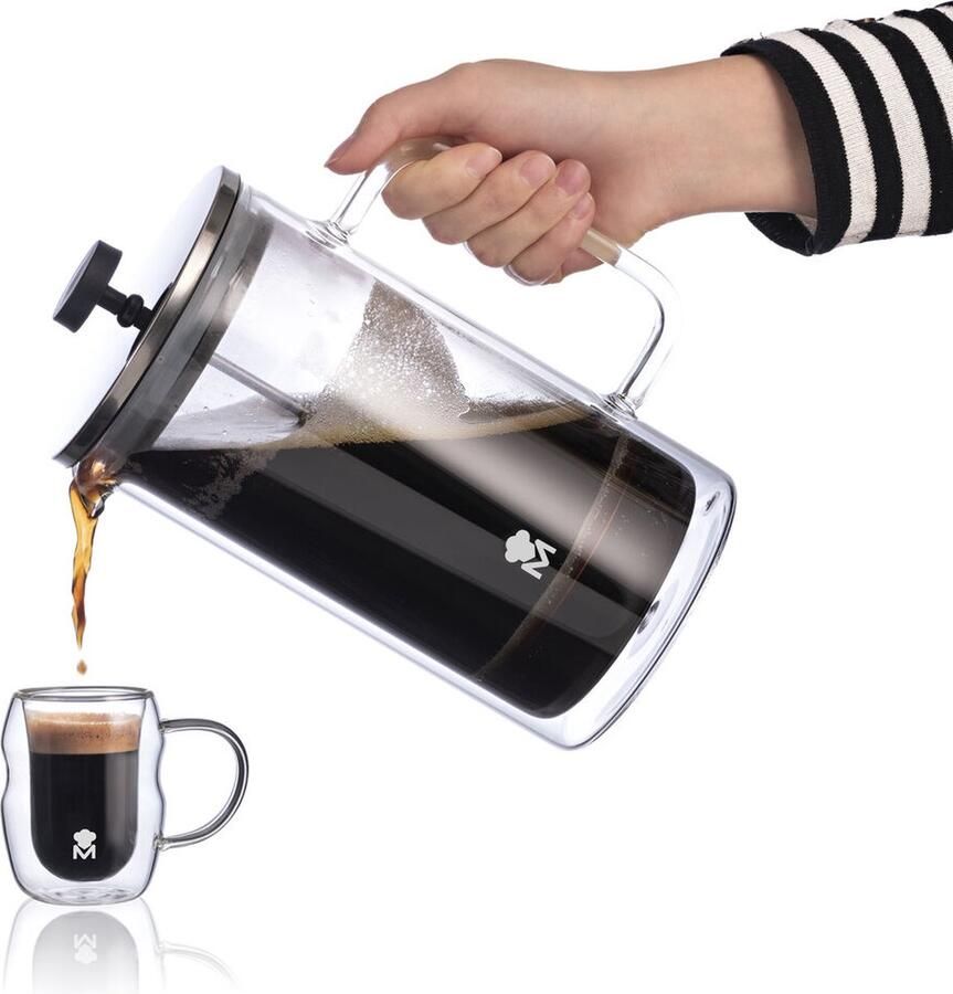 Masterpro Koffiepot met Zuiger MIXOLOGY 800 ml Zwart