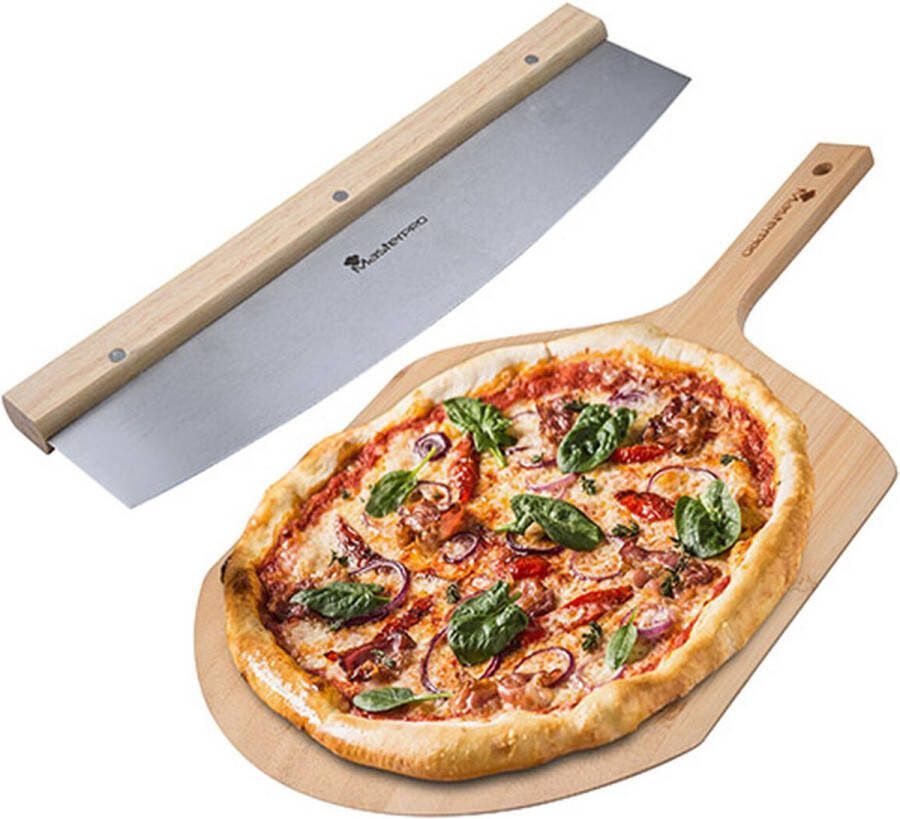 Masterpro Pizzasnijder Hout 2 Onderdelen