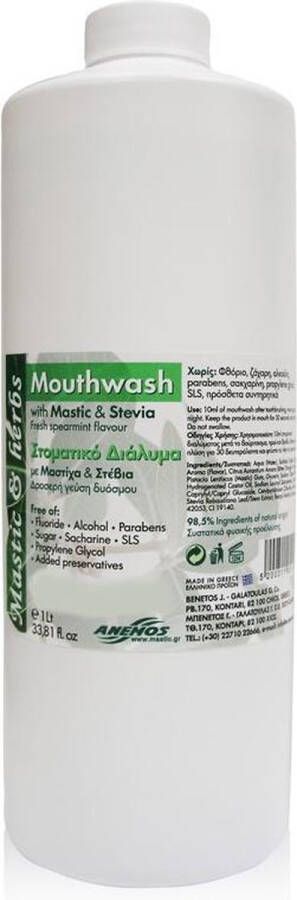 Mastic & Herbs mondwater met Chios mastiek en stevia 1 liter