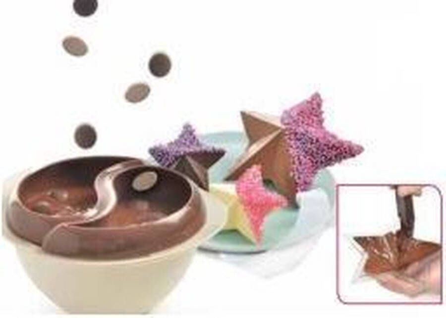 Mastrad Chocolade Tempereer Set stervormen met handige kwast