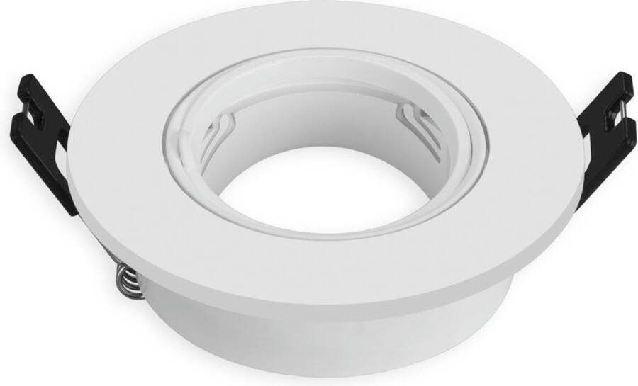 Matel Ronde Downlight Ring Kit Ø75 Wit Kantelbaar voor GU10 Lampen (ook voor LED lampen)