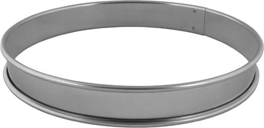 Matfer platte RVS taartring glad 28cm