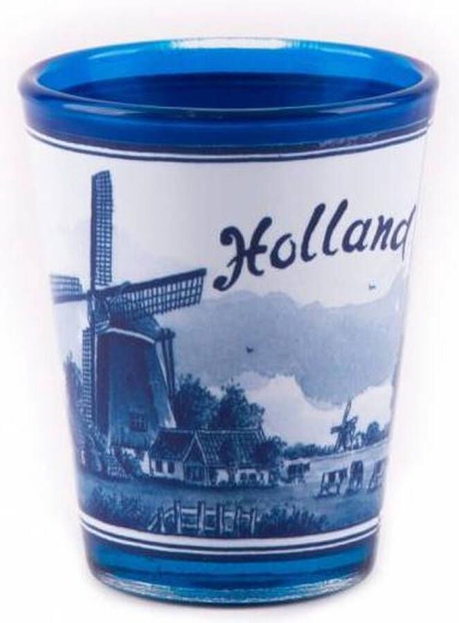 Matix Shotglas Delfts Blauw Holland Middle Souvenir