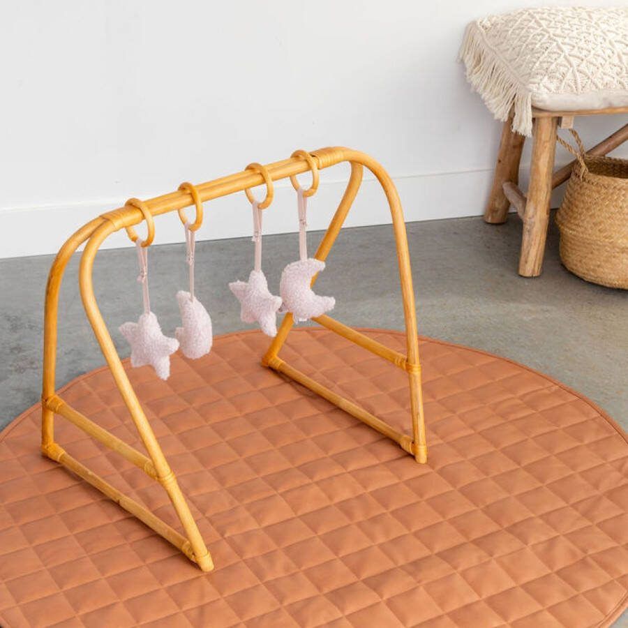 MATS Speelkleed Eco Leer Rond speelkleed Babygym Incl. Opbergtas Rond 120 Brick