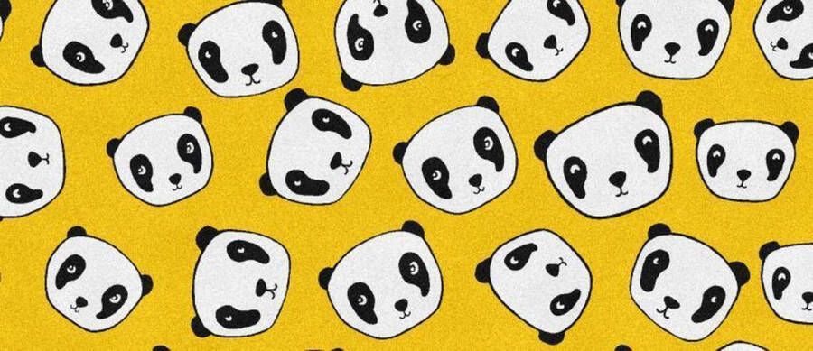 MatStyles Mat Vloermat Vloerkleed Tapijt Kind Kinderkamer Panda Wasbaar Antislip -150 x 65 cm