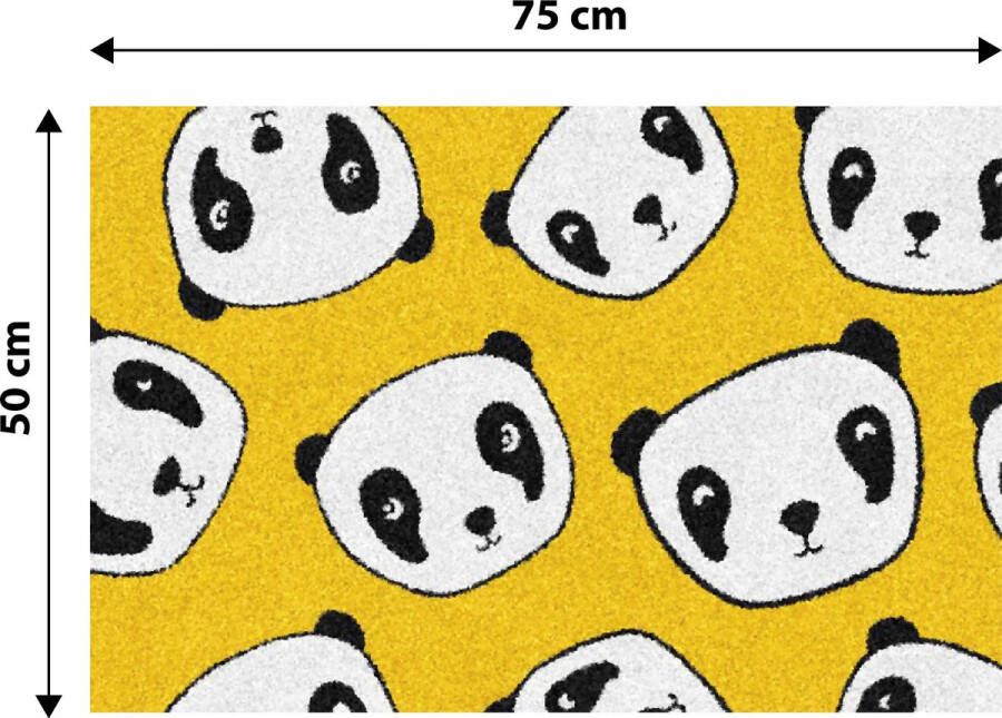 MatStyles Mat Vloermat Vloerkleed Tapijt Kind Kinderkamer Panda Wasbaar Antislip 75 x 50 cm