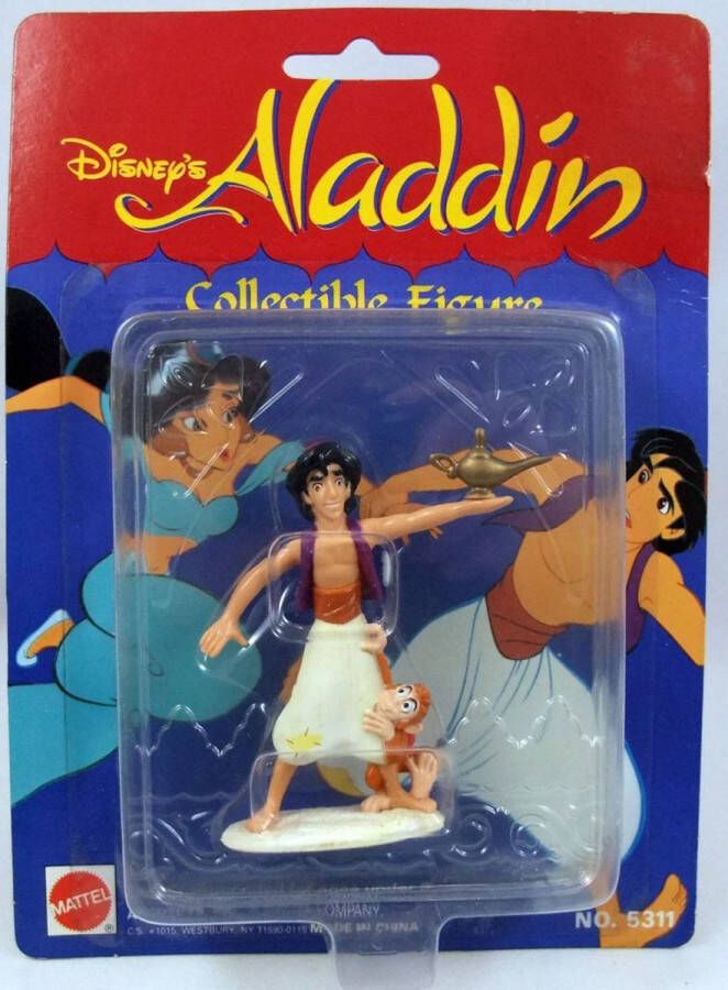 Mattel Aladdin & Abu Geest Disney Collectible Figure Figurine Sealed Pop Let op: Dit is een Vintage Retro 1992