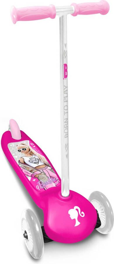 Mattel Barbie 3-wiel Kinderstep Voetrem Meisjes Roze wit