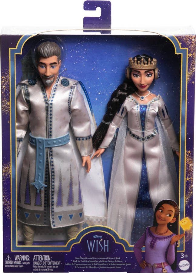 Mattel Disney Wish King Magnifico and Queen Amaya of Rosas 2-Pack Pop