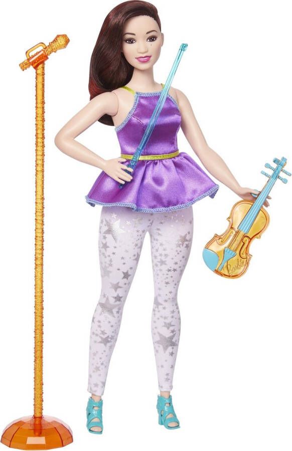Barbie You Can Be Anything violist Met viool en microfoon pop
