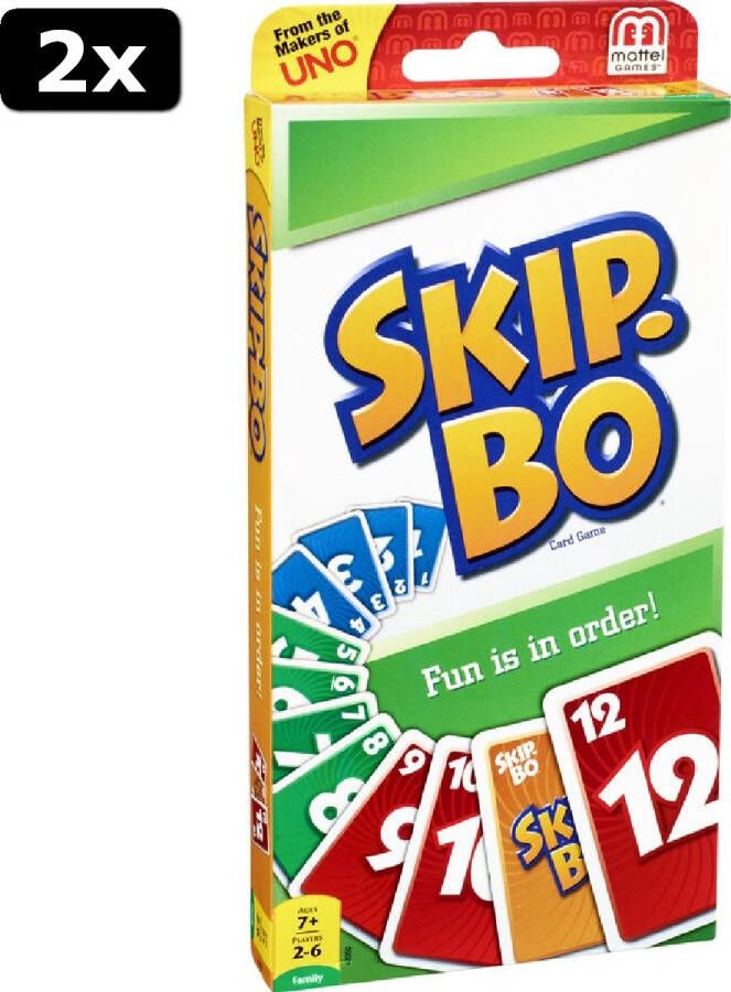 Mattel Games 2x Skip-Bo Kaartspel